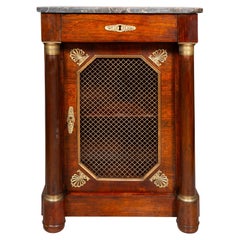 Empire Style Mahogany and Ormolu Mounted Bedside Cabinet