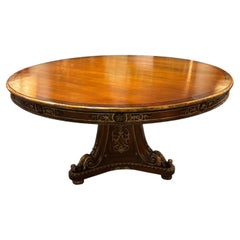 Empire-style Mahogany and parcel gilt table