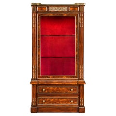 Empire Style Mahogany Bibliothèque (Display Cabinet) with Brass Mounts 