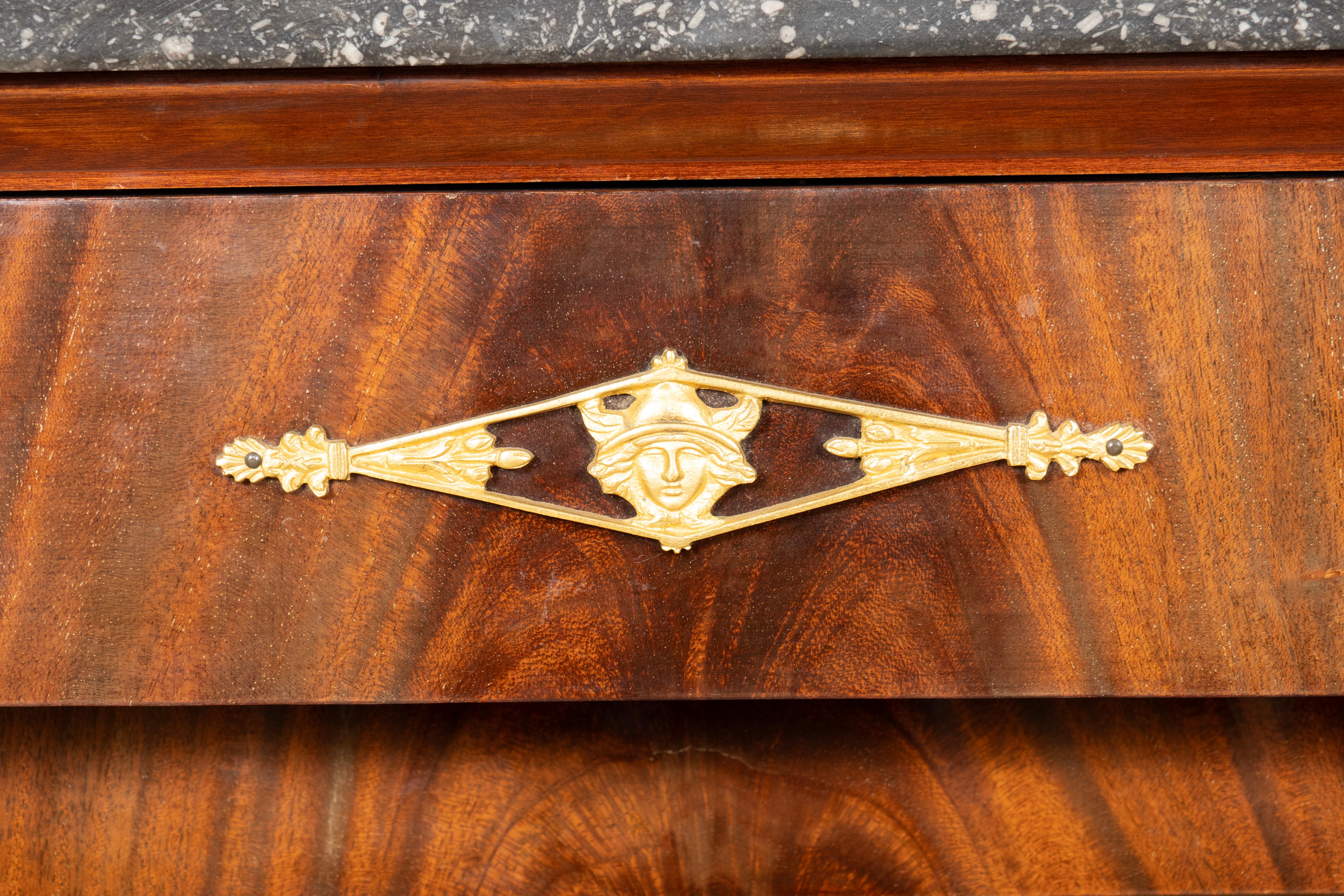 Empire Style Mahogany Bookcase For Sale 3