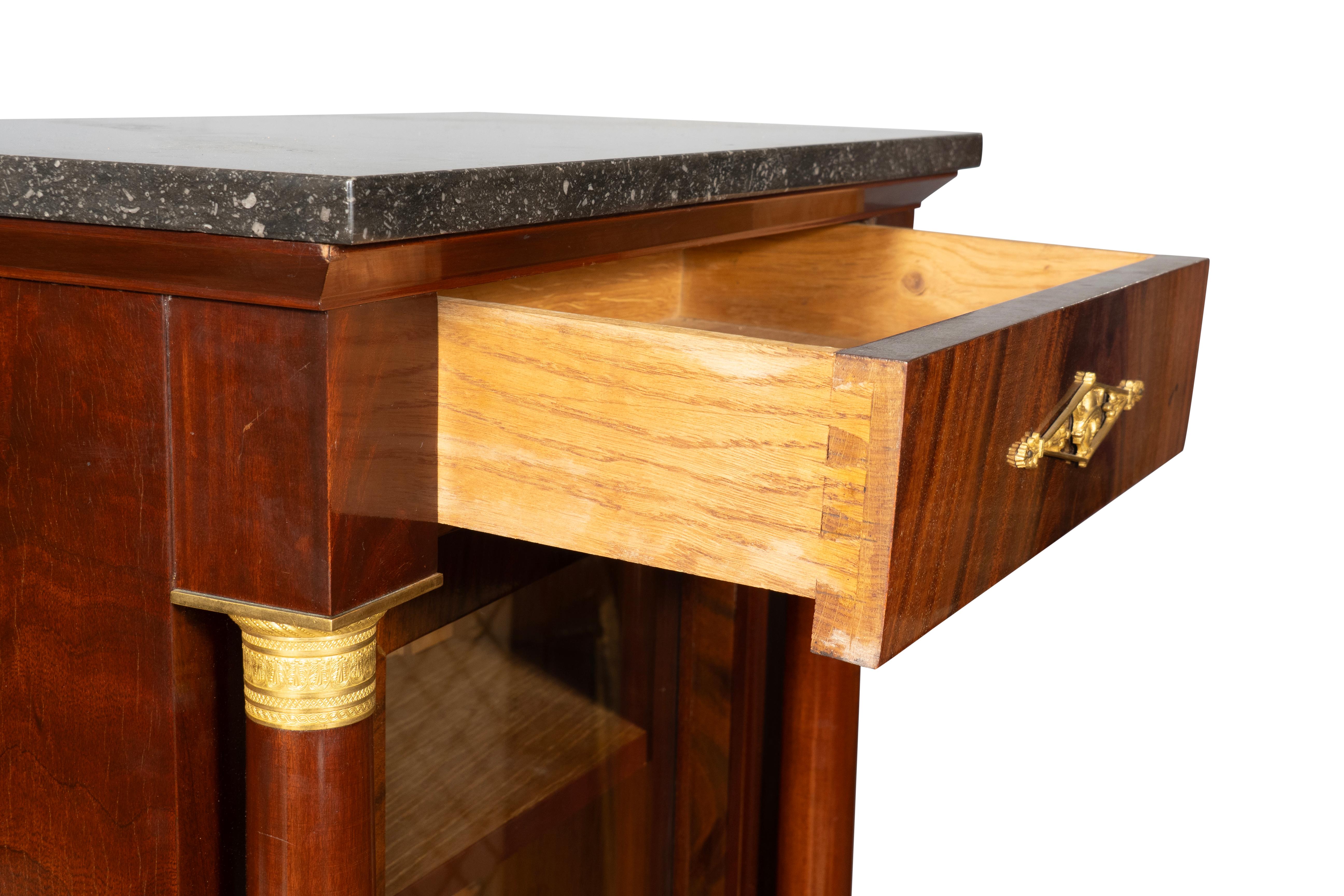 Empire Style Mahogany Bookcase For Sale 5