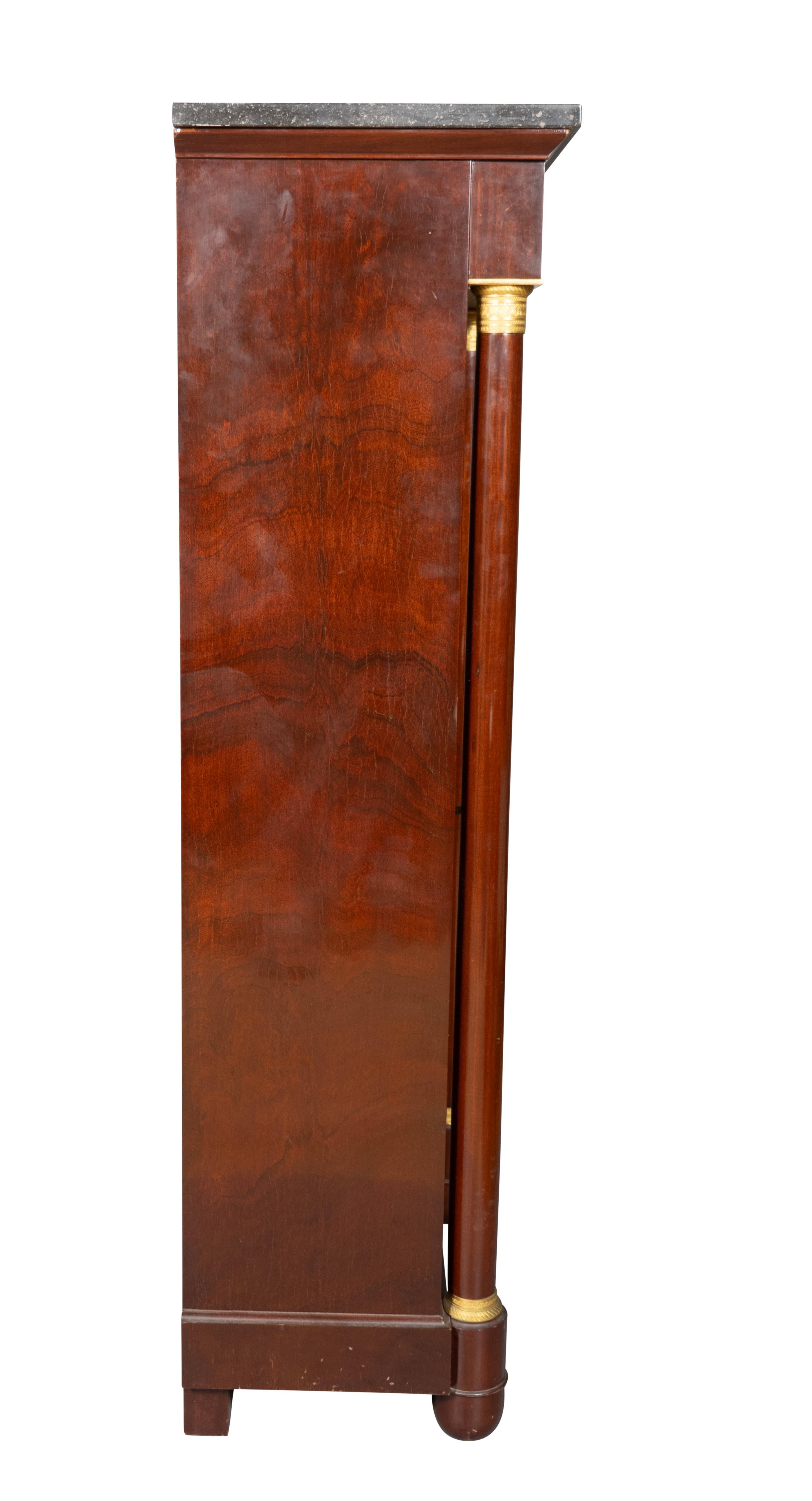 Empire Revival Empire Style Mahogany Bookcase For Sale