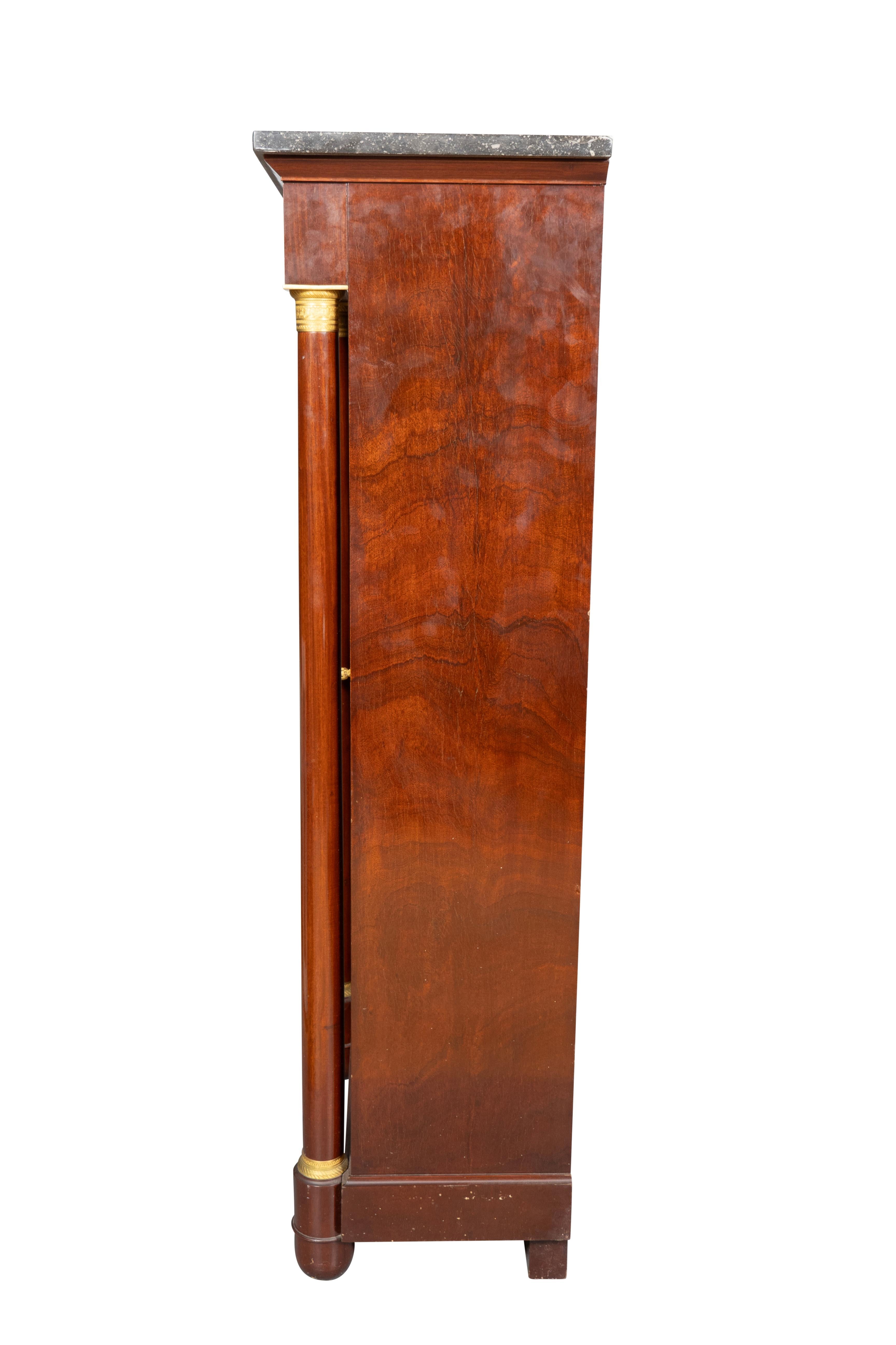 Empire Style Mahogany Bookcase In Good Condition For Sale In Essex, MA