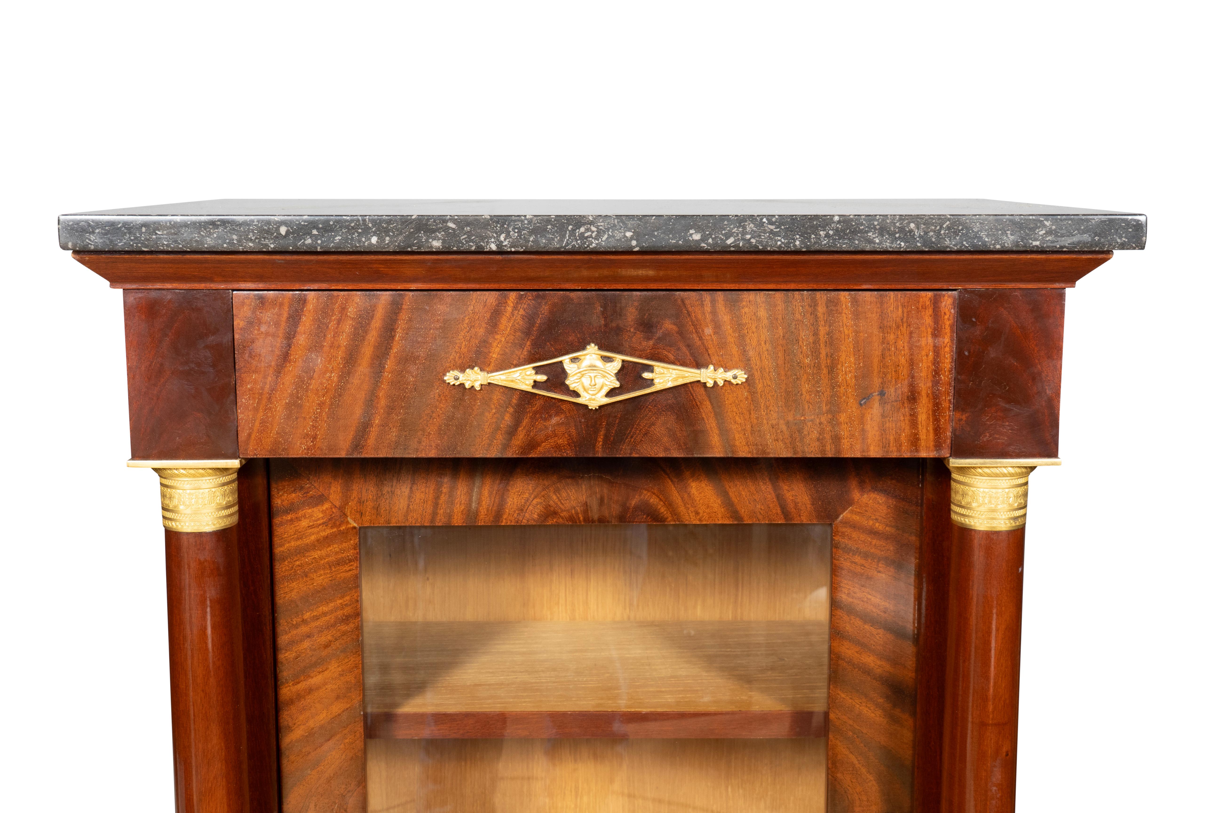 Empire Style Mahogany Bookcase For Sale 1