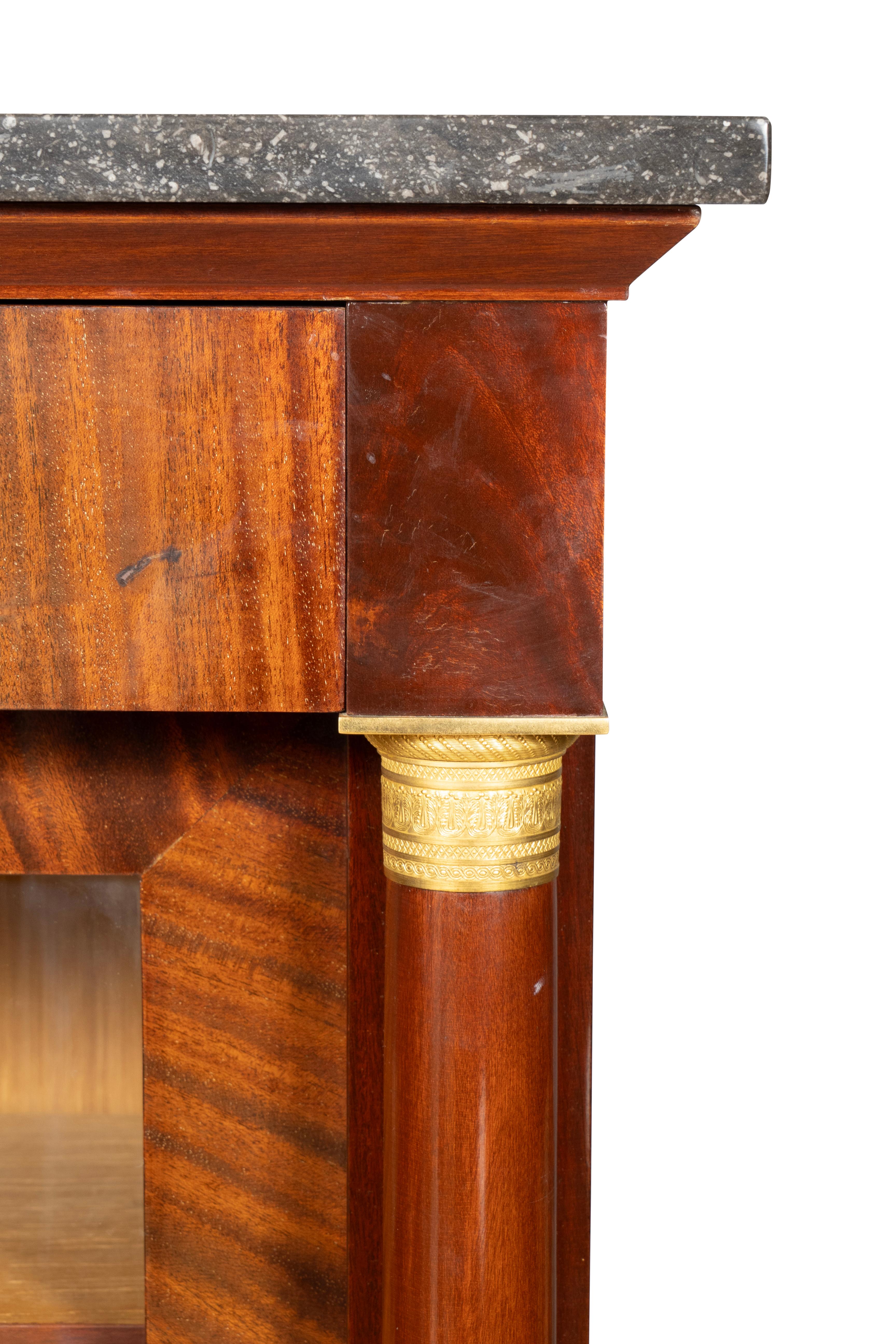 Empire Style Mahogany Bookcase For Sale 2