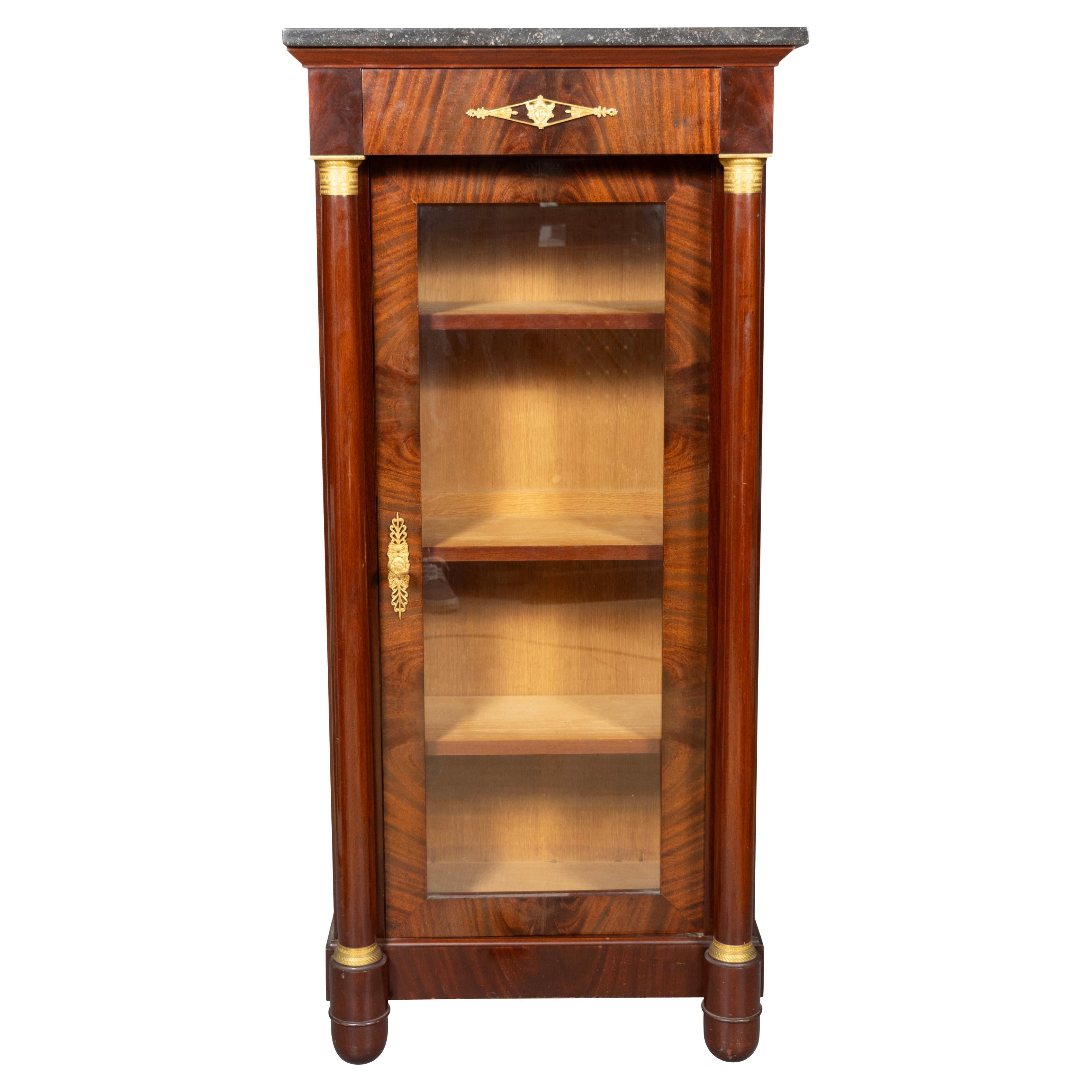 Empire Style Mahogany Bookcase For Sale