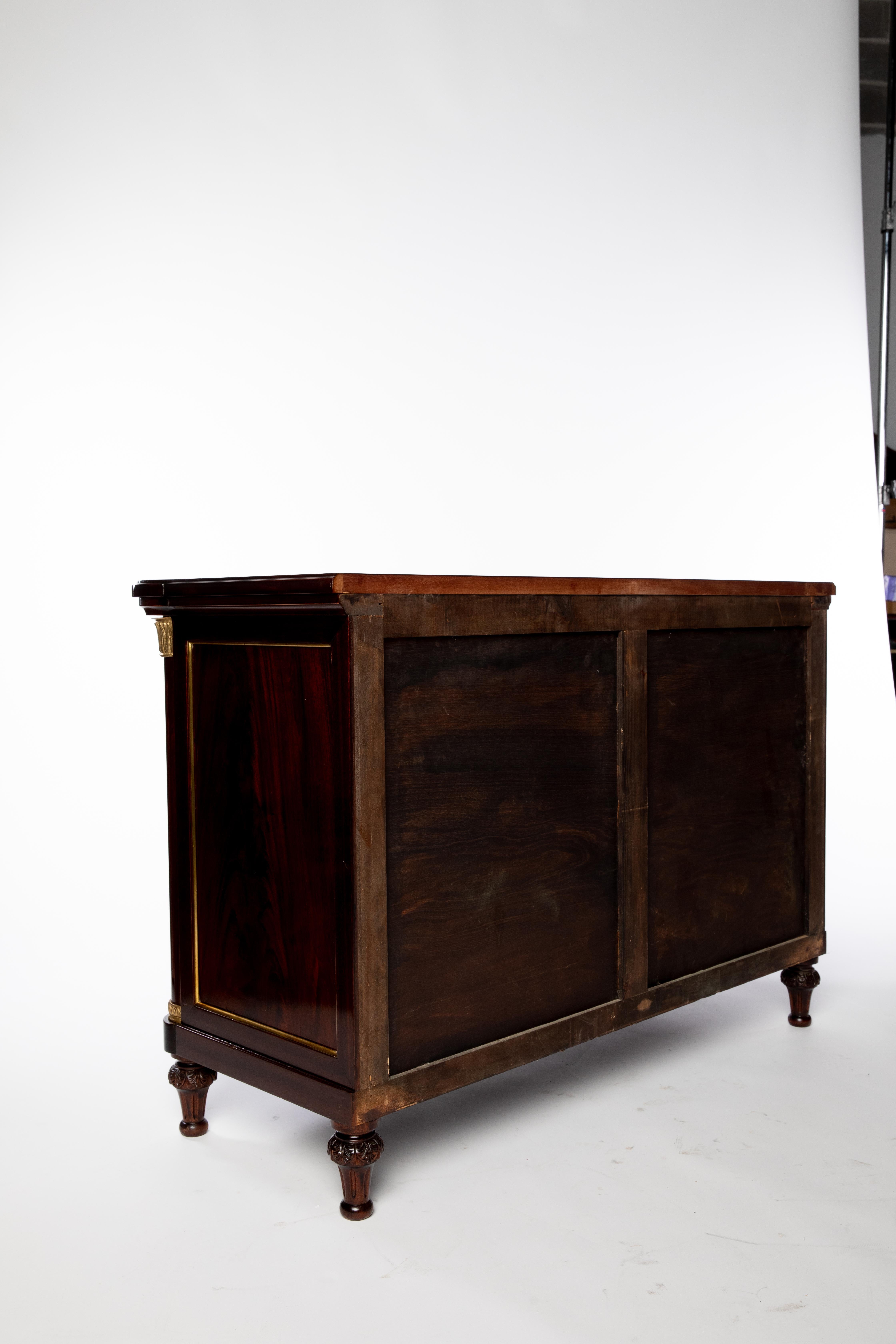 Empire Style Mahogany Bowfront Commode For Sale 2