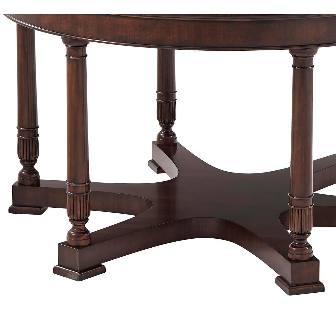 Empire Style Mahogany Center Table In New Condition For Sale In Westwood, NJ