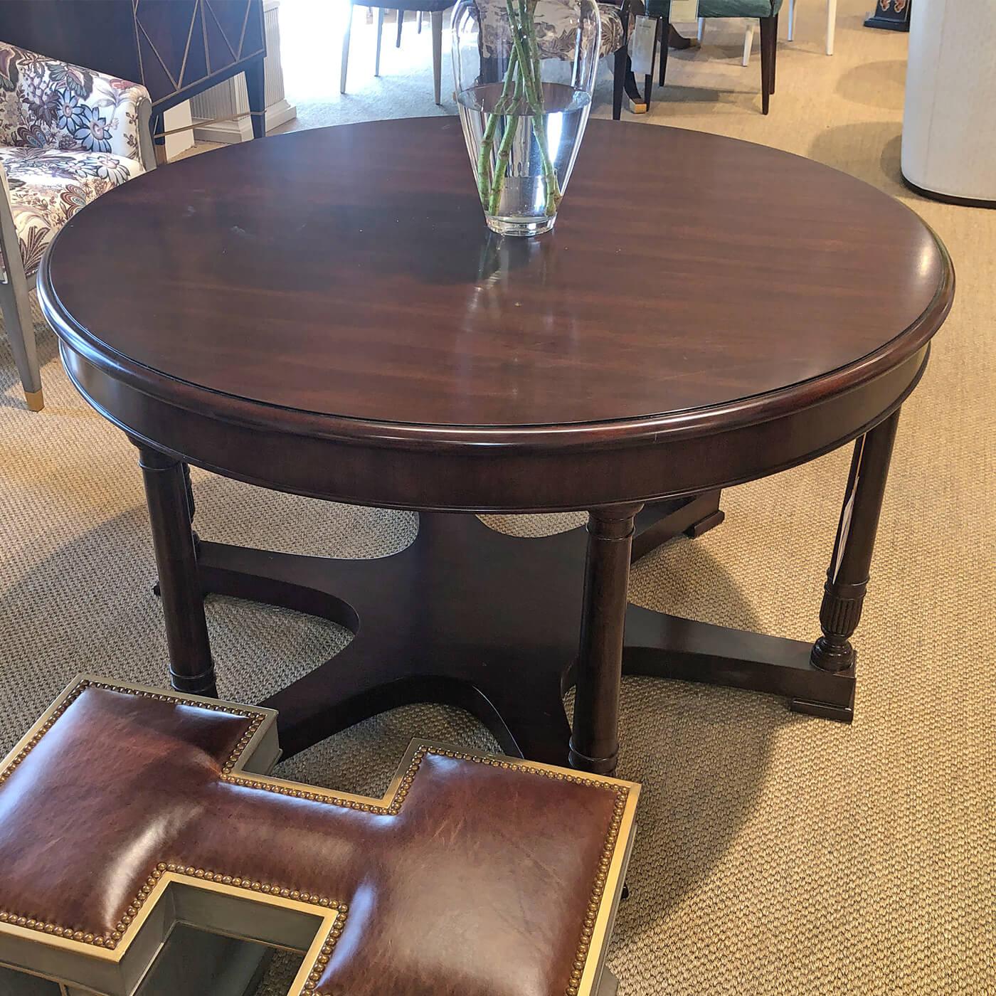 Contemporary Empire Style Mahogany Center Table For Sale