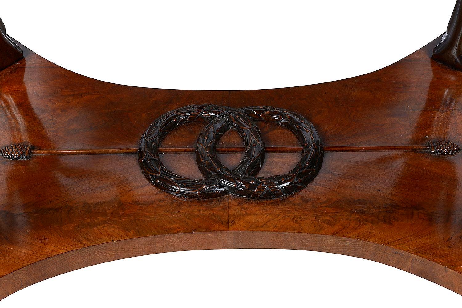 Empire Revival Empire style Mahogany centre table, circa 1880 For Sale