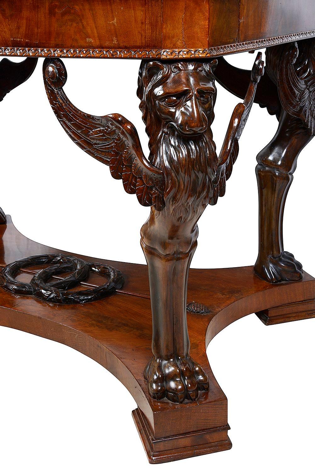 French Empire style Mahogany centre table, circa 1880 For Sale