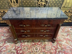 Empire Style Mahogany Chest of Drawers, 20th Century