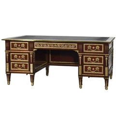 Empire Style Mahogany Flat Top Desk