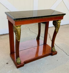 Empire-Style Mahogany and Gold Gilt Console by Kindel