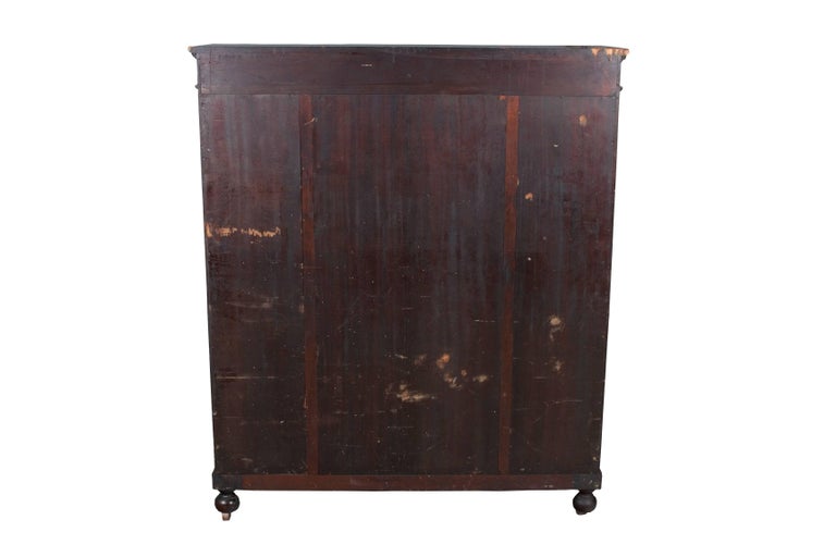 Empire Style Mahogany Locking Double Door Bookcase at 1stDibs