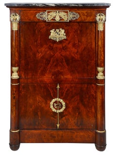 Empire style Mahogany secretaire abattant, circa 1840