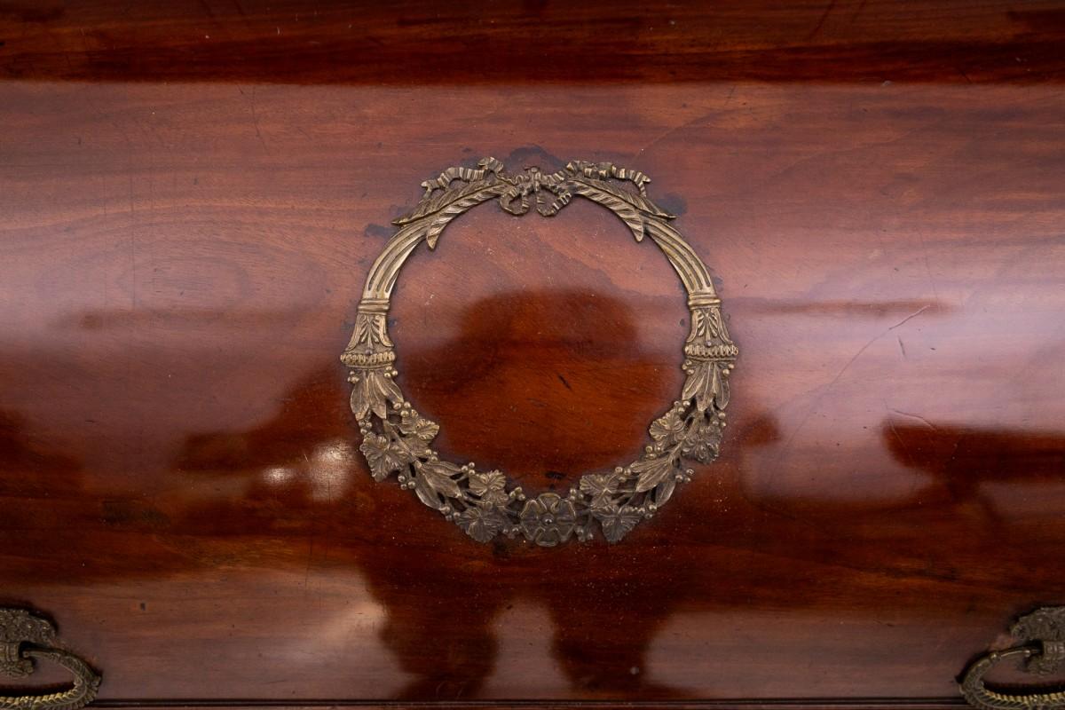 Empire style mahogany secretary, France, late 19th century In Good Condition In Chorzów, PL