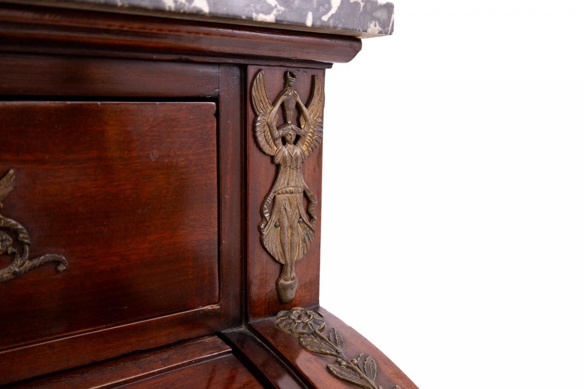 Walnut Empire style mahogany secretary, France, late 19th century