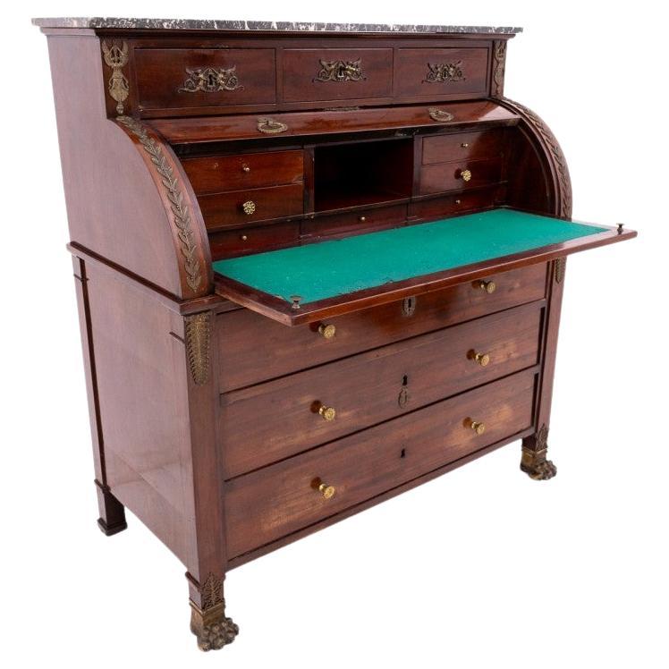 Empire style mahogany secretary, France, late 19th century