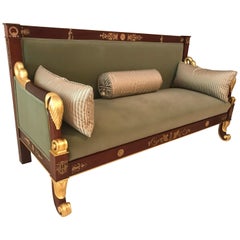 Empire Style Mahogany Sofa