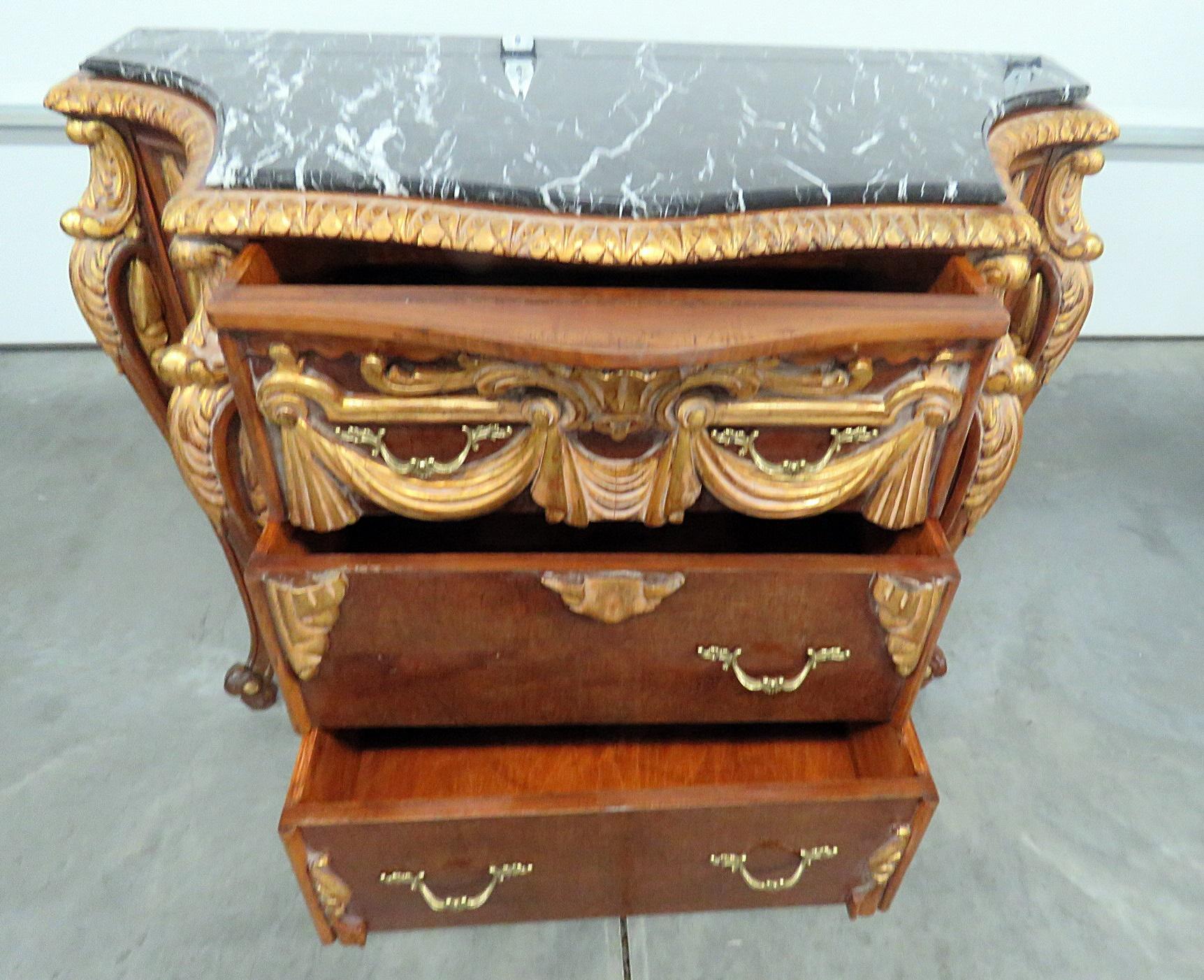 Empire Style Marble Top Commode 1