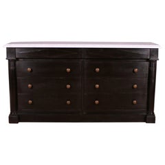 Empire Style Marble Top Commode