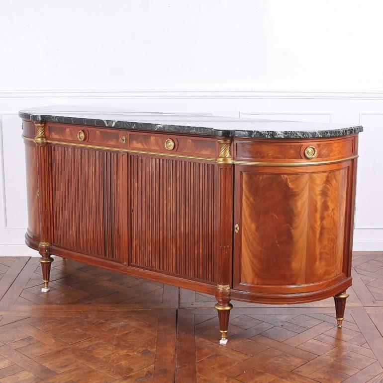 Empire-Style Marble-Top Sideboard In Good Condition In Vancouver, British Columbia