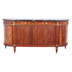 Antique Empire-Style Marble-Top Sideboard