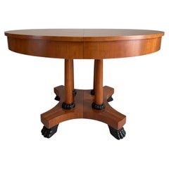 Style Empire Michael Vanderbyl pour Baker Furn. Table de salle à manger ou de centre 2 feuilles