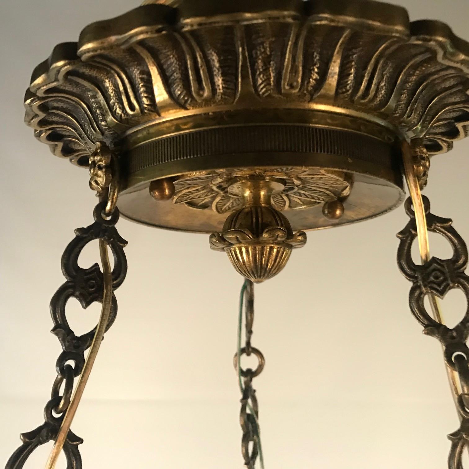 Empire Style Nine Light Chandelier In Good Condition For Sale In Montreal, QC