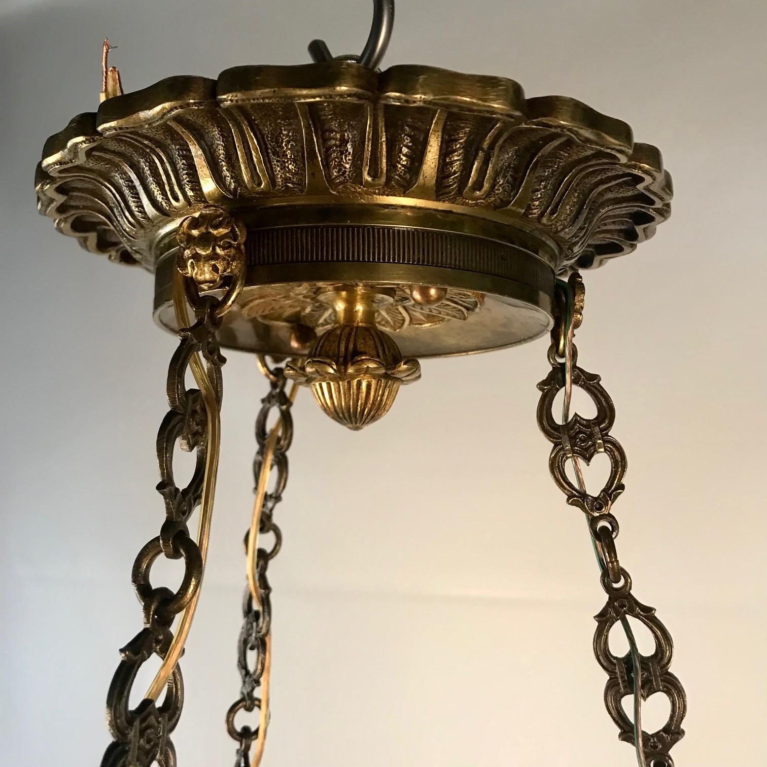 19th Century Empire Style Nine Light Chandelier For Sale