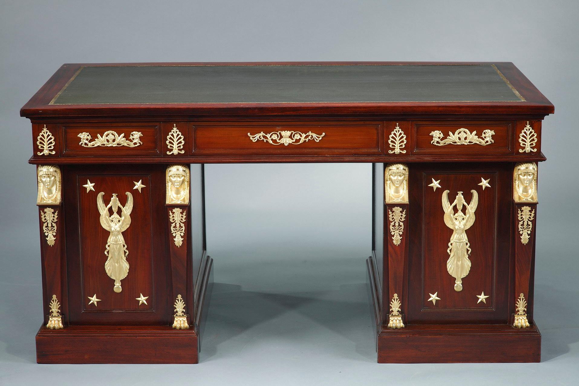 French Empire Style Office Desk, Circa 1875