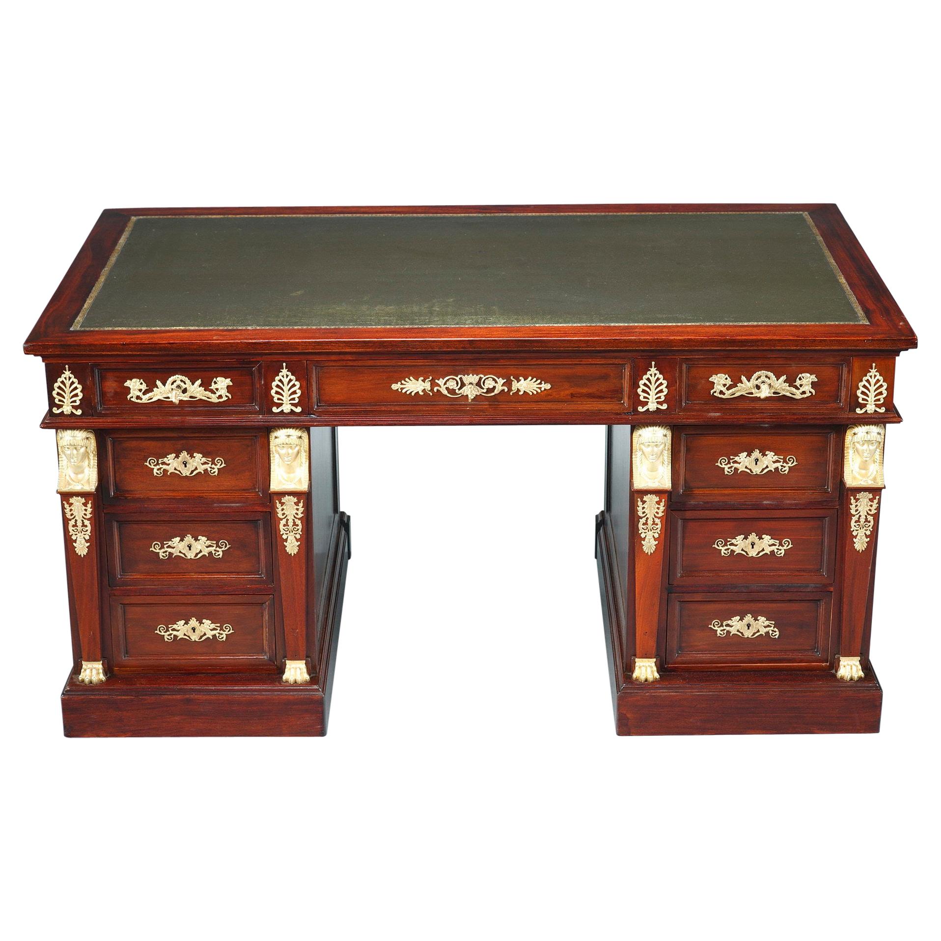 Empire Style Office Desk, Circa 1875