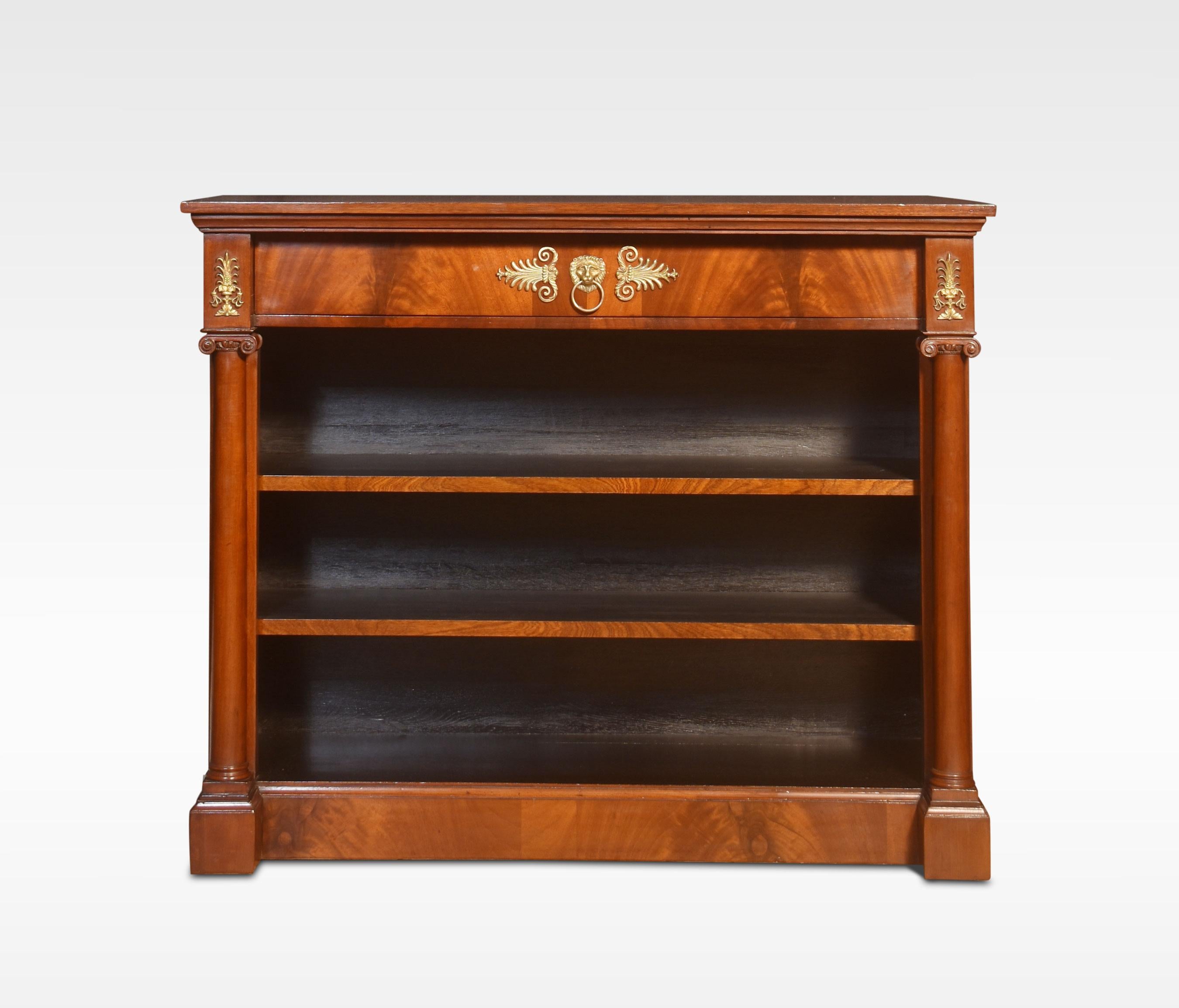 Empire style open bookcase In Good Condition In Cheshire, GB