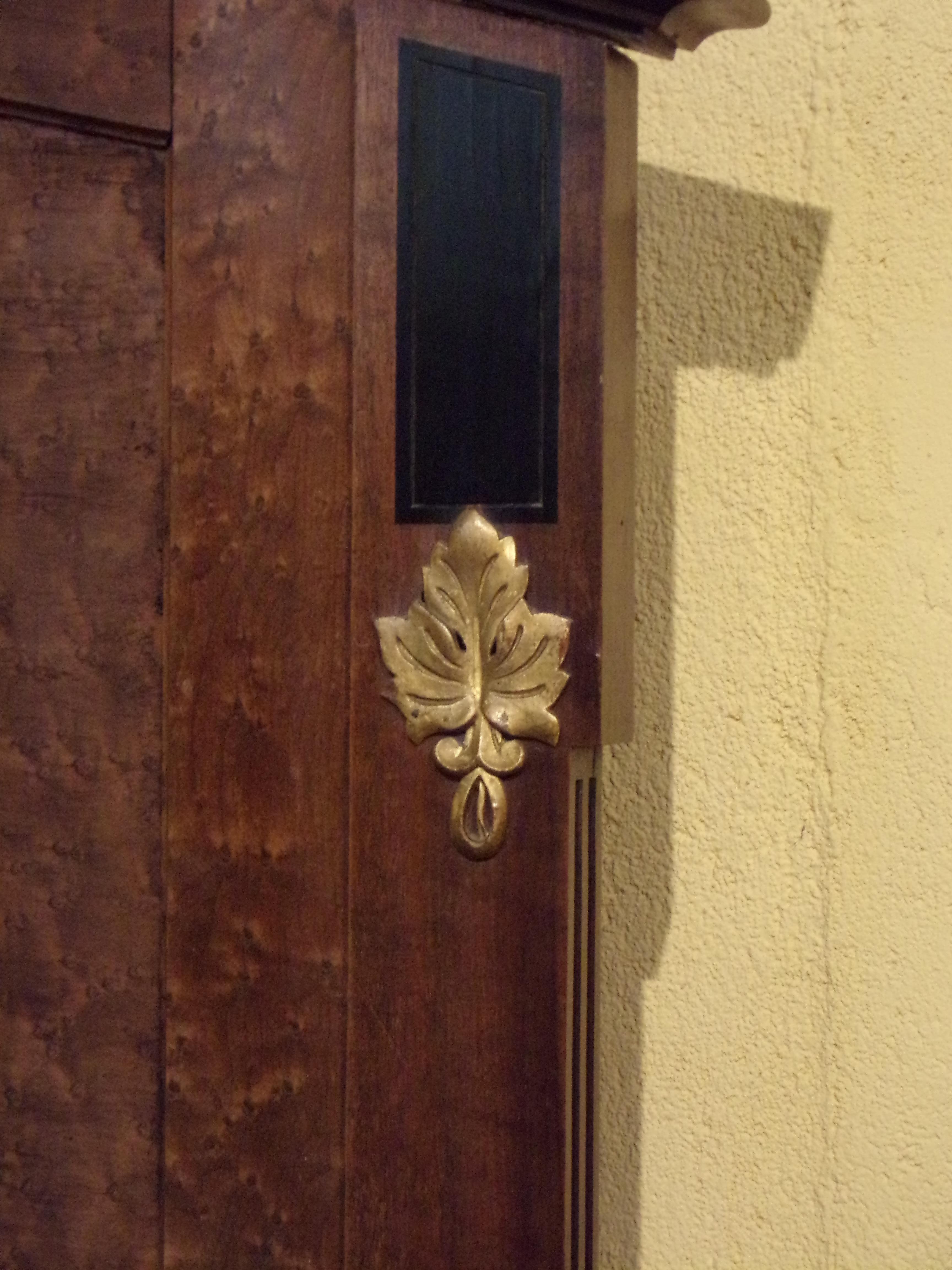 Early 20th Century Empire Style Ormolu Mounted Bed in Bird’s-Eye Maple with Plaque For Sale