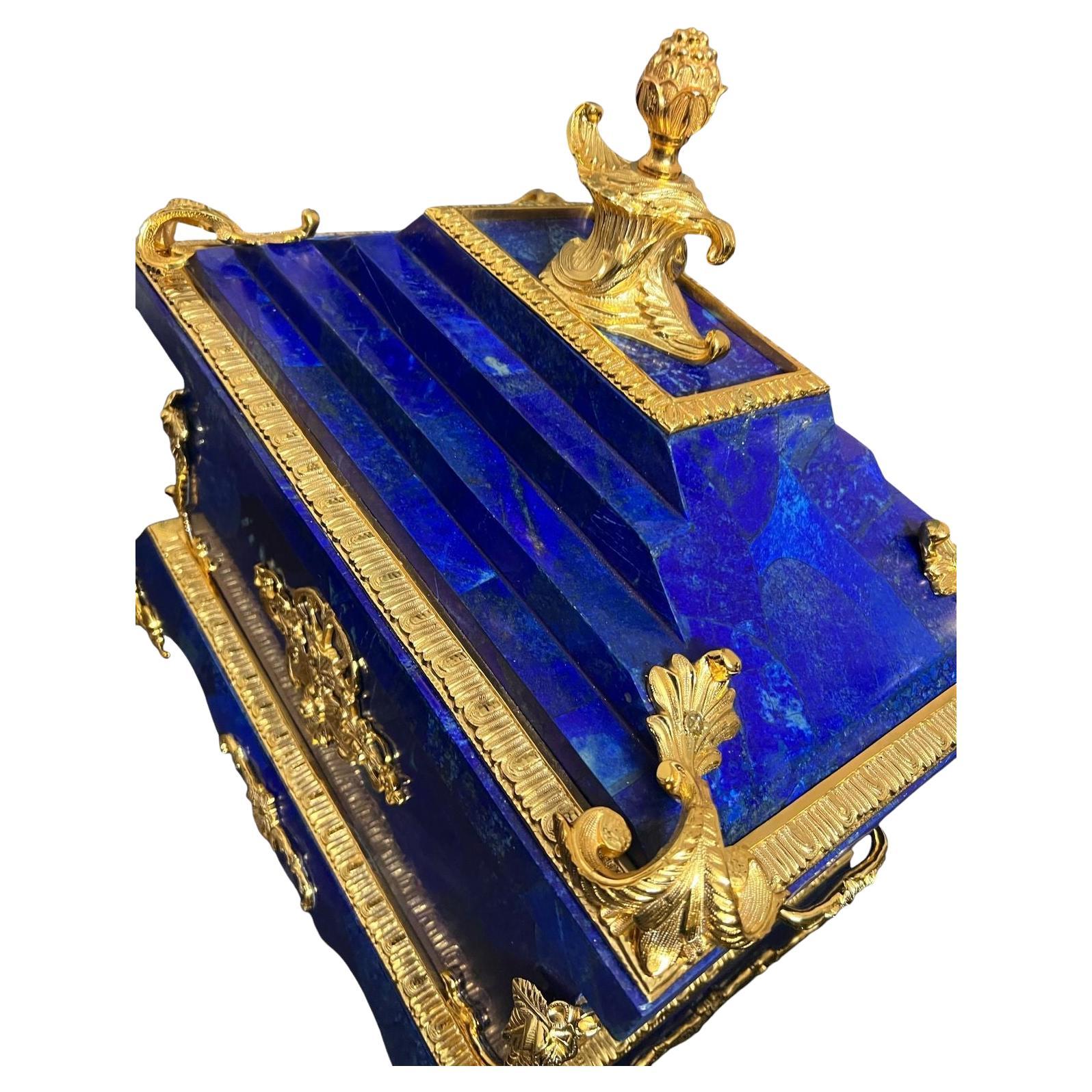 A Magnifient Lapis Empire Style Box
This box is Absolutely Stunning, 
Ormolu Mounted 