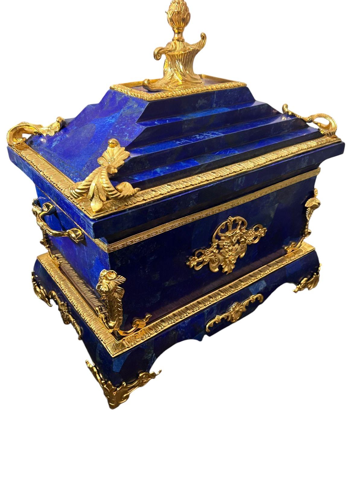 Unknown Empire Style Ormolu Mounted Lapis Box For Sale