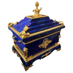 Empire-Stil Ormolu montiert Lapis Box