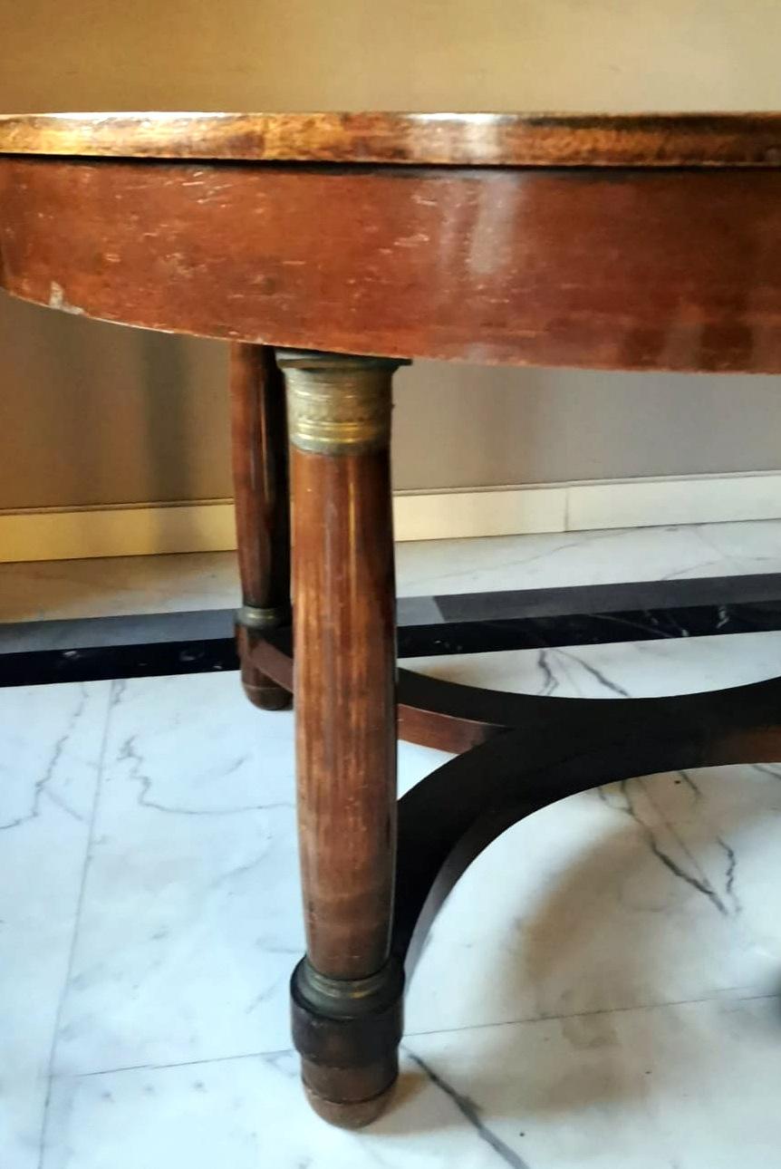 Empire Style Oval French Extending Dining Table. 4