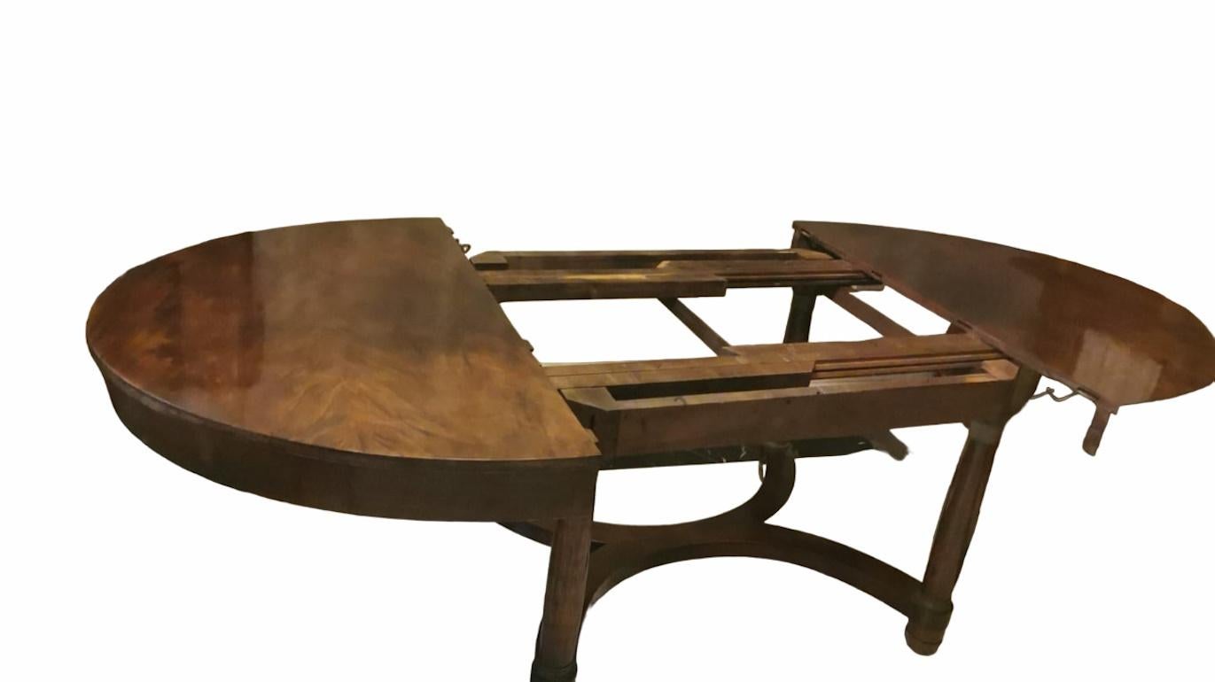 Empire Style Oval French Extending Dining Table. For Sale 10