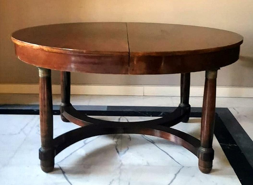 We kindly suggest that you read the entire description, as with it we try to give you detailed technical and historical information to ensure the authenticity of our objects.  This fascinating and refined French dining table; an oval top is