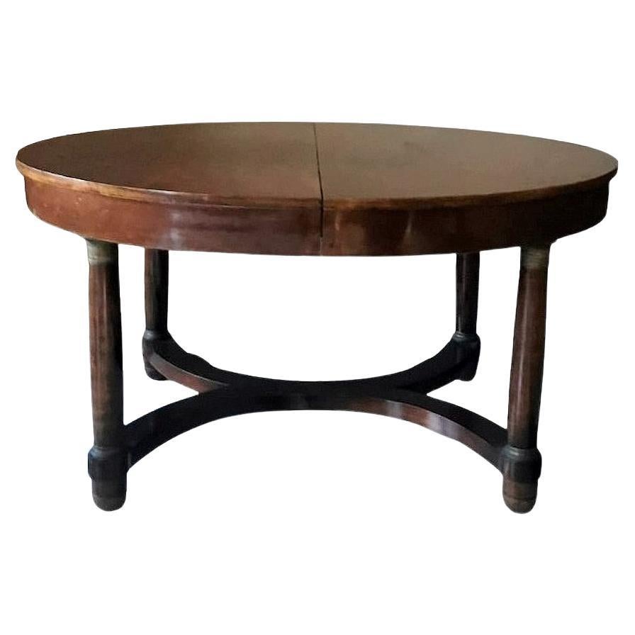 Empire Style Oval French Extending Dining Table. For Sale