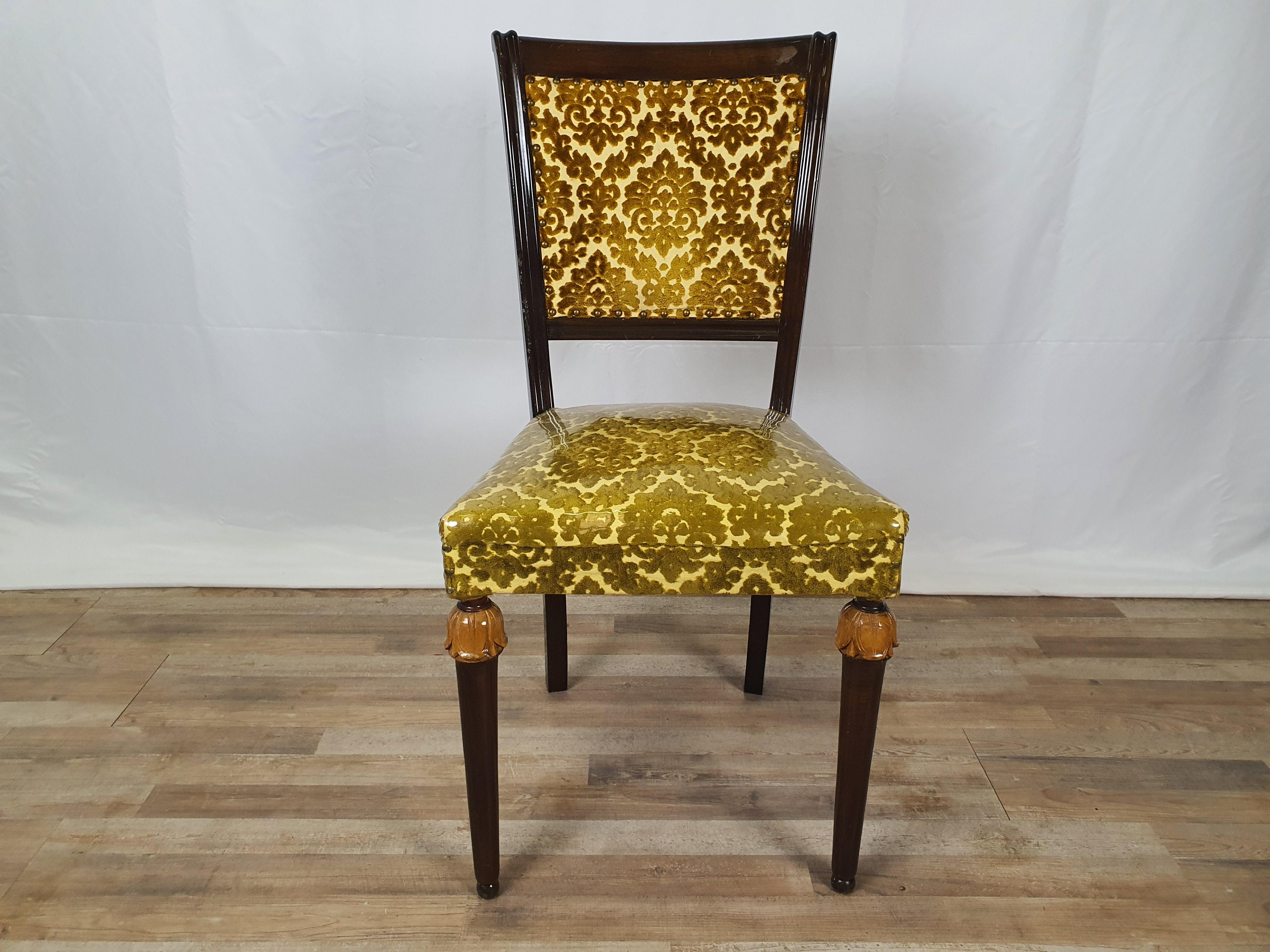 Italian Empire Style Padded Chair For Sale