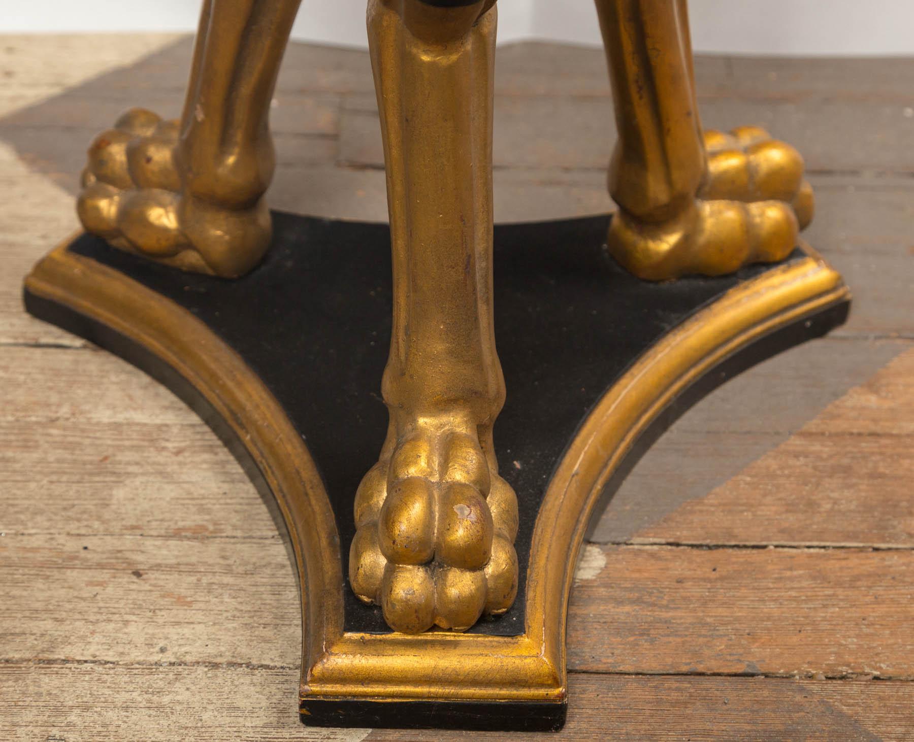 Empire Style Painted and Gilded End Table In Good Condition In Woodbury, CT