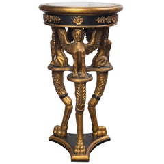 Empire Style Painted and Gilded End Table