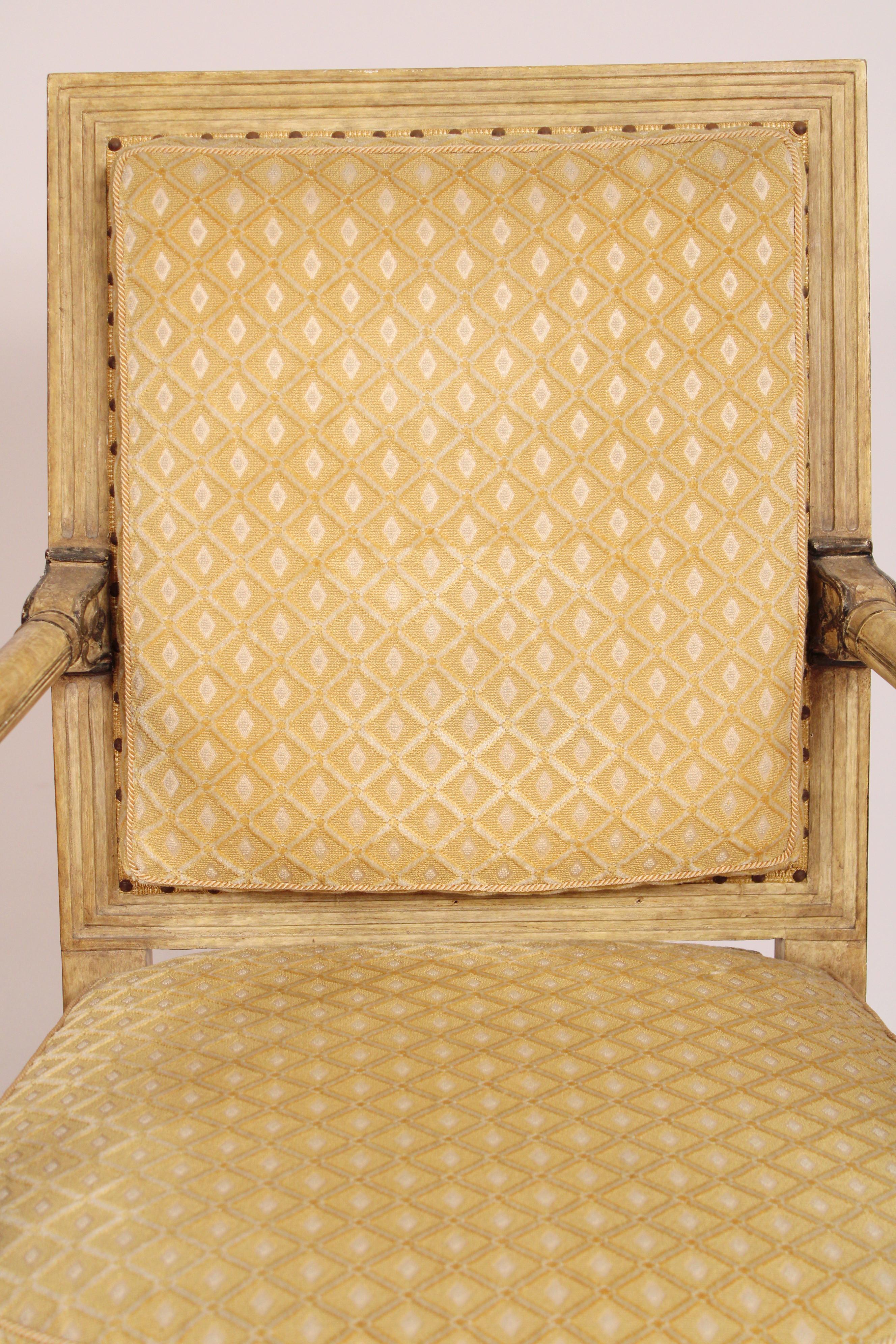 Bemalter Sessel im Empire-Stil von Henbdrix und Allardyce  (Polster) im Angebot