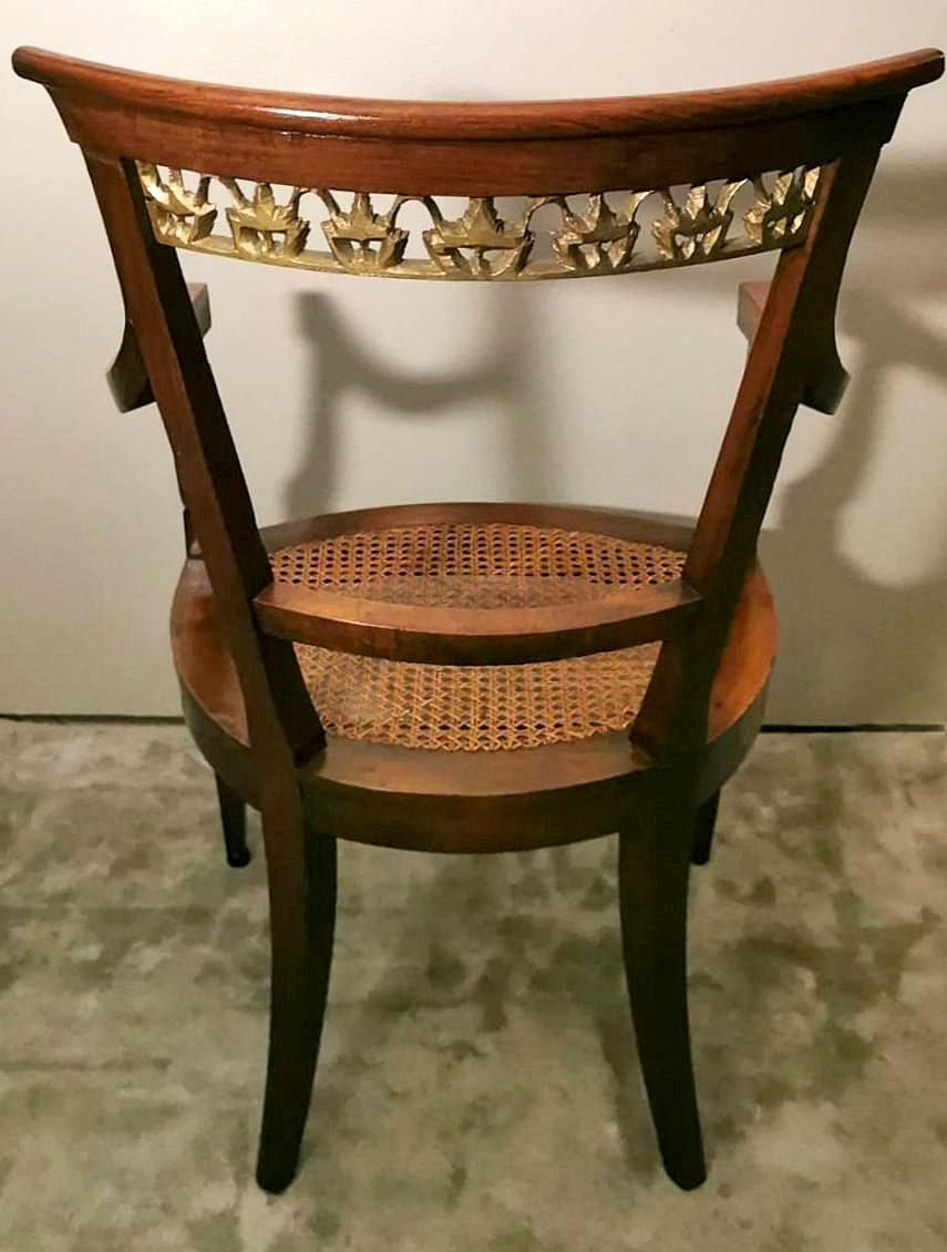 Empire Style Pair Of Italian Chairs 