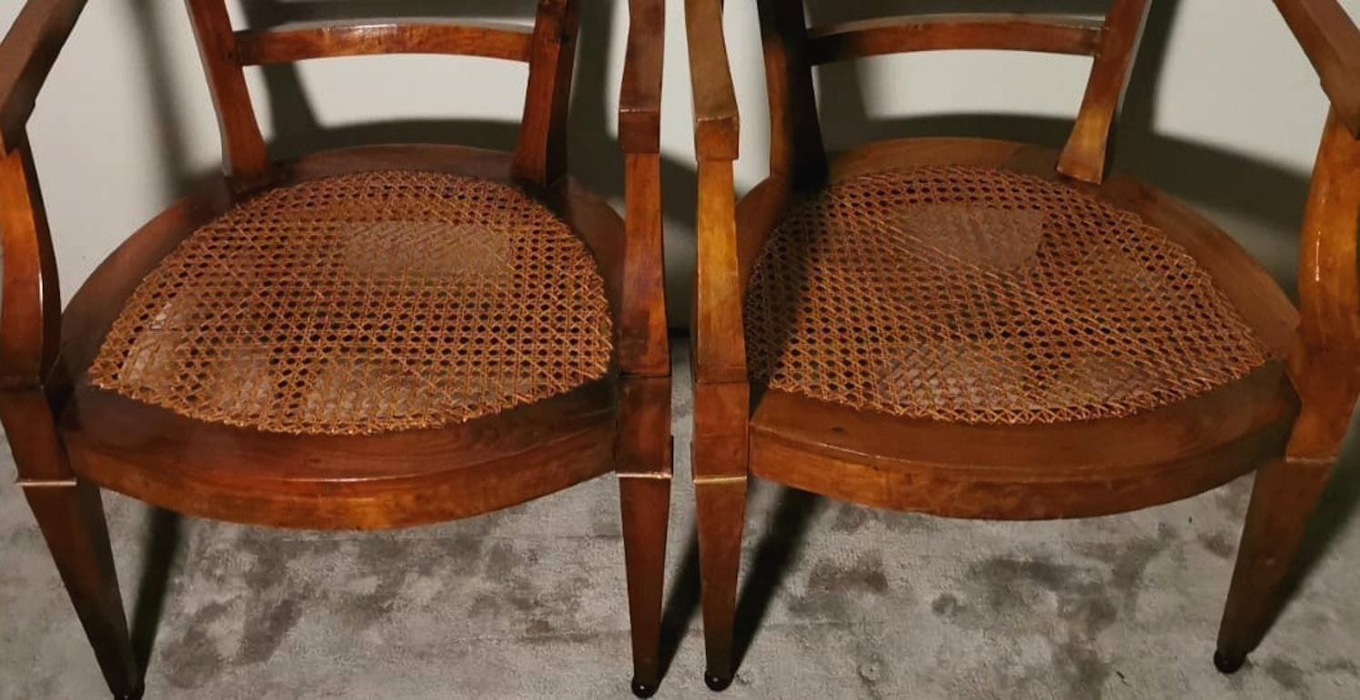 Empire Style Pair Of Italian Chairs 