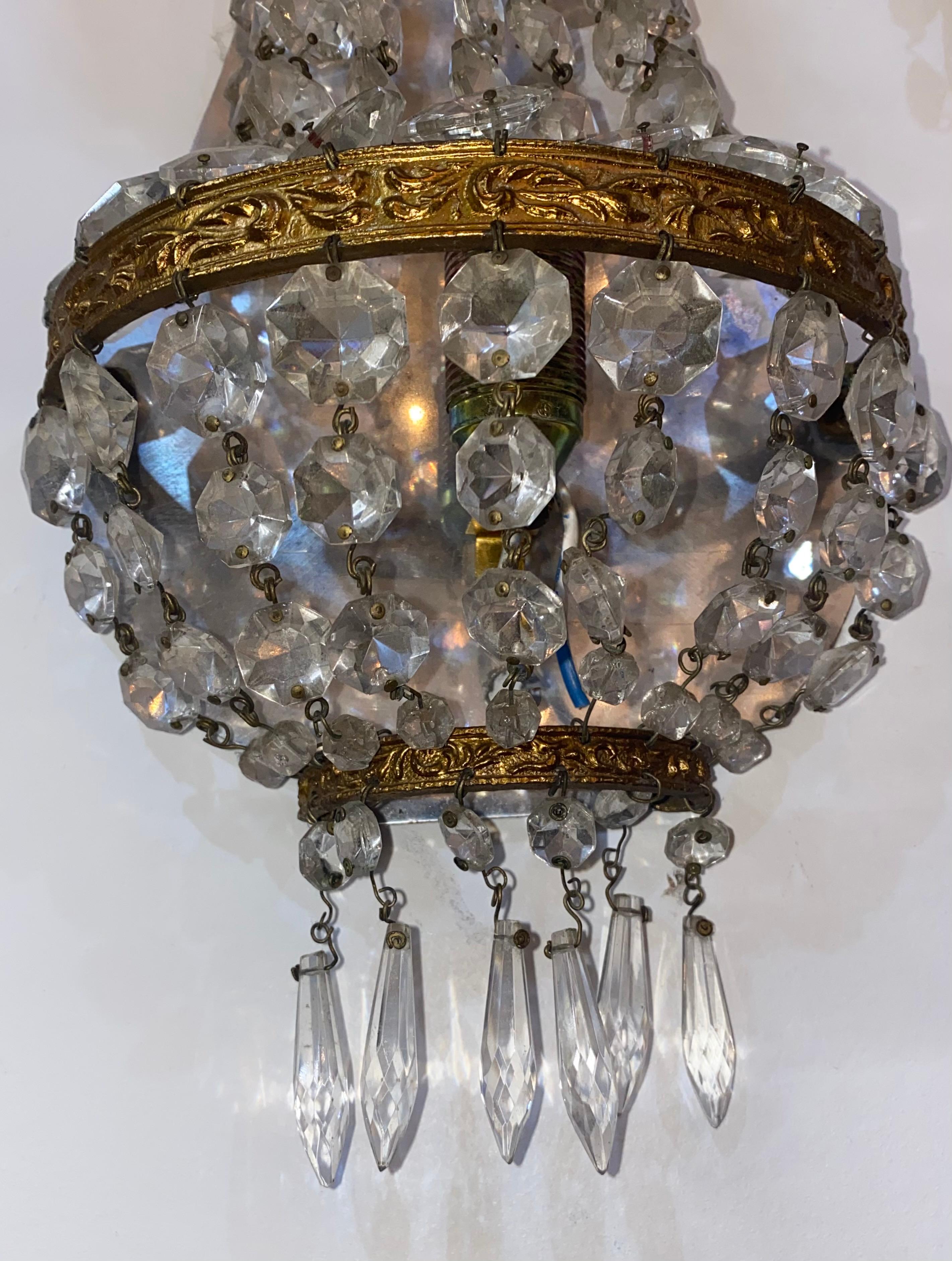 Empire Style Pair of Sconces In Good Condition For Sale In Dallas, TX