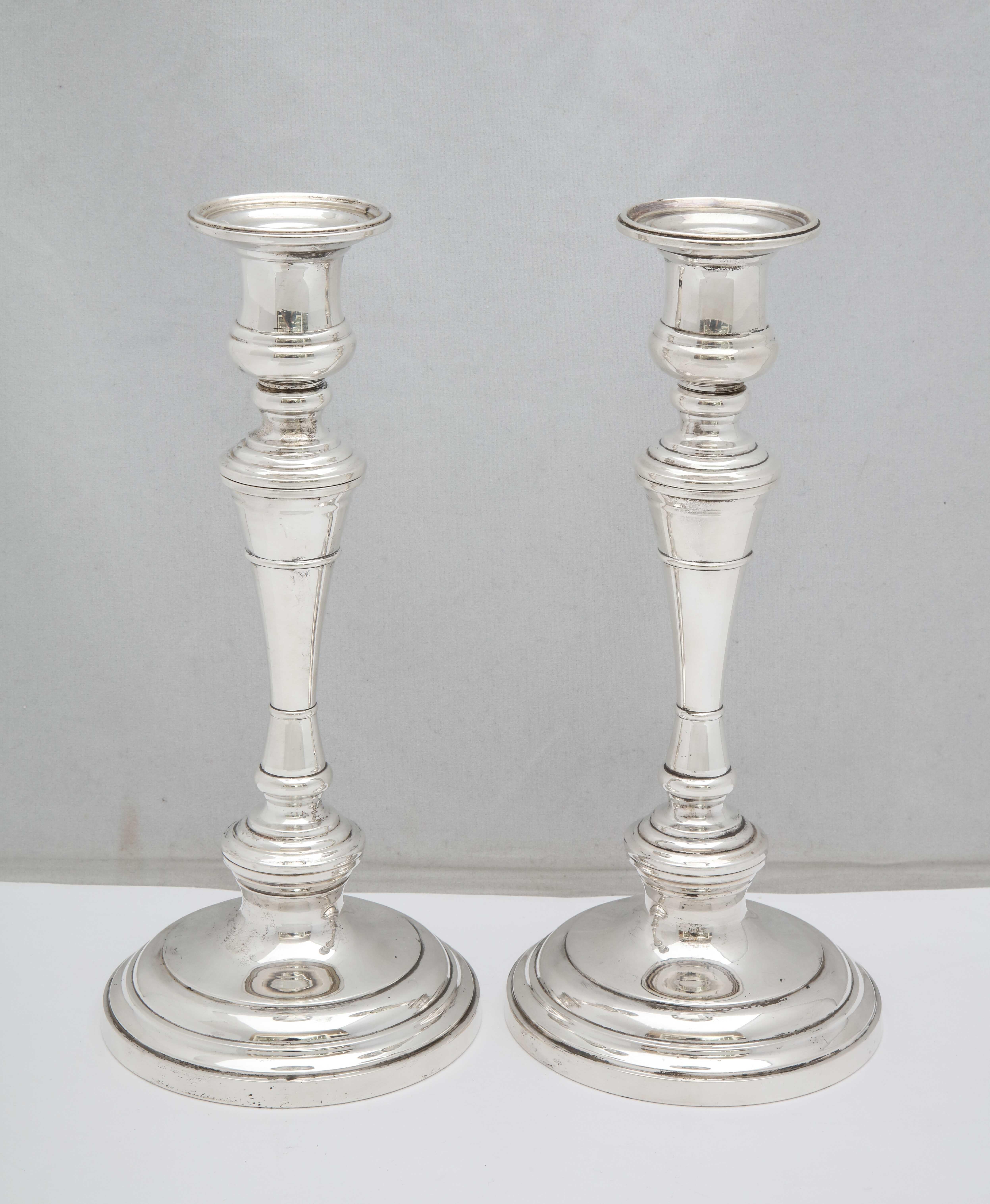 Empire-Style Pair of Sterling Silver Candelabra by S. Kirk and Son 7